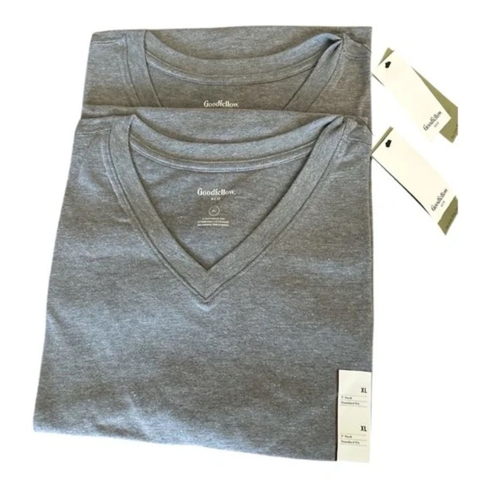 Men's Large Gray V-Neck T-Shirt L Goodfellow & Co bundle